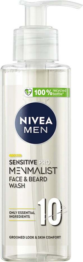 Nivea Menmalist Face & Beard Wash, 200 ml Nivea Ansiktsrens for menn