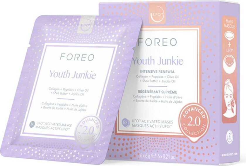 Foreo UFO™-Mask Youth Junkie 2.0, 6 pcs Foreo Ansiktsmaske