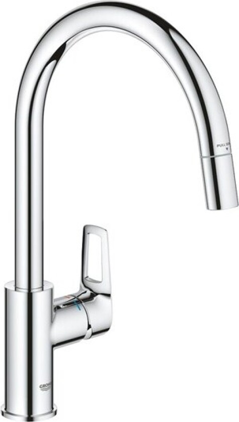BauLoop kitchen mixer, chrome