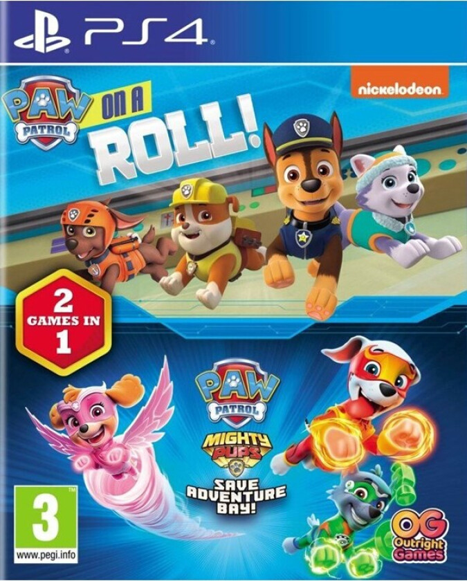 Paw Patrol: On a Roll! + Mighty Pups Save Adventure Bay Bundle - Sony PlayStation 4 - Platformer