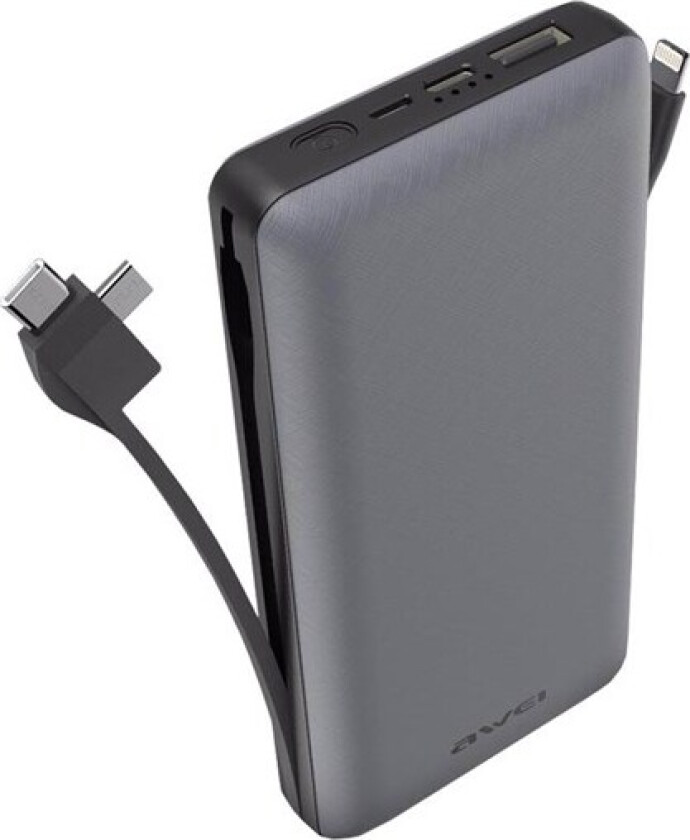 Powerbank 20000 mAh android/apple Nødlader - Grey - 20000 mAh