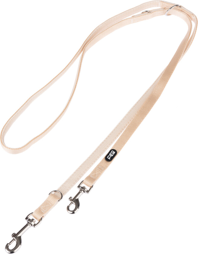 hundebånd Mesh, beige - 200 cm lang, 15 mm bred