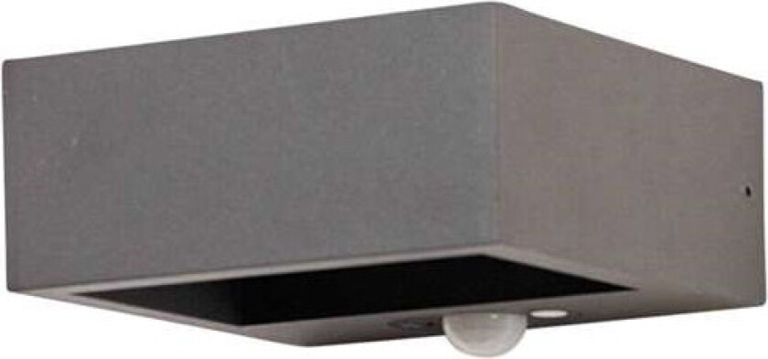 LED-utevegglampe Mahra med sensor, solcelle