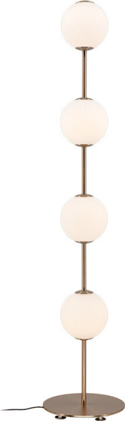 - Audrey Gulvlampe Plated Brass/White Opal
