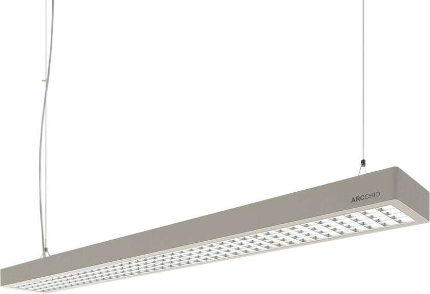 LED-hengelampe til kontor Susi, DALI dimbar, sølv