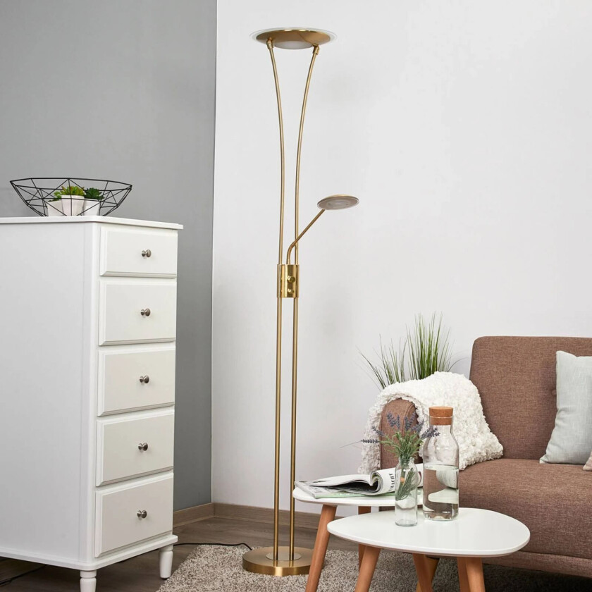 LED-uplight Eda med dimmer, messing