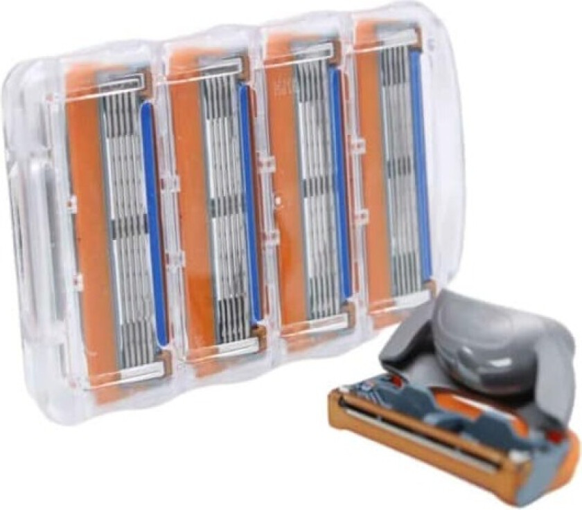 4-Pack barberblader som er kompatible med Fusion 5 barberhøvler