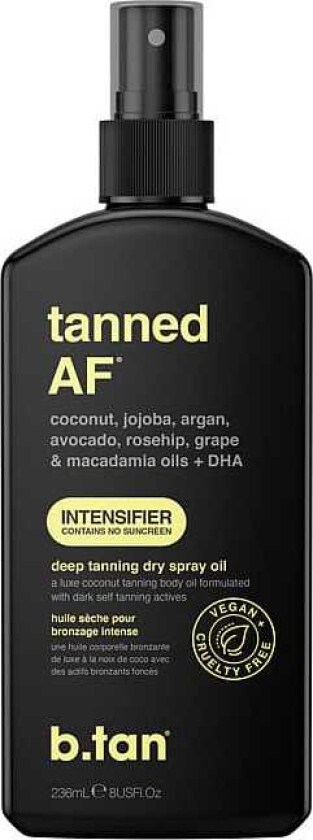 Tanned AF Intensifier Deep Tanning Dry Spray Oil 236 ml