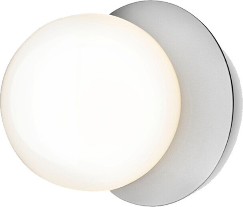 Liila 1 Vegg/Taklampe - medium - light silver / opal