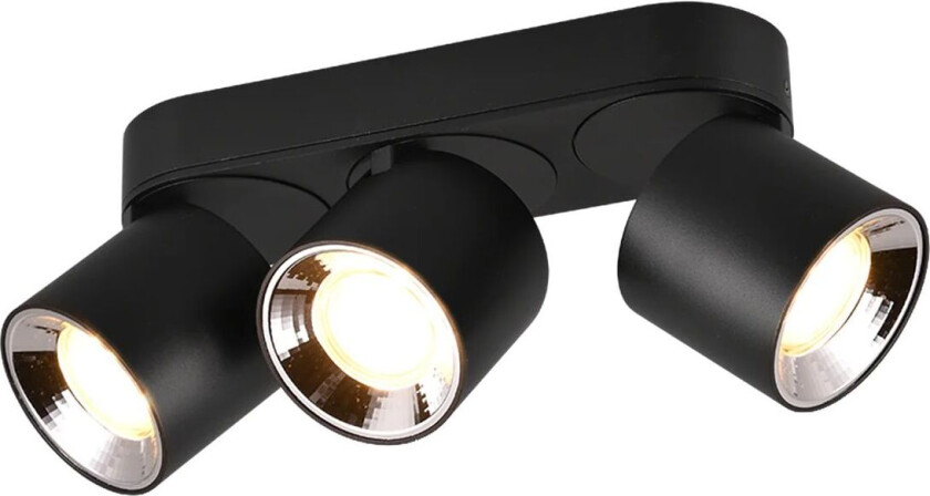 Guayana takspot 3-lys GU10 - Kan felles inn i tak - Svart