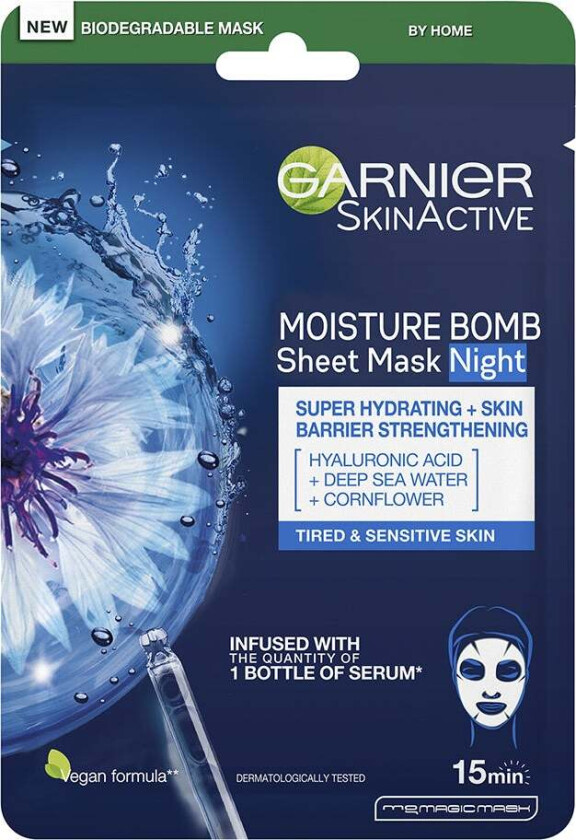 Moisture Bomb Sheet Mask Night,   Ansiktsmaske