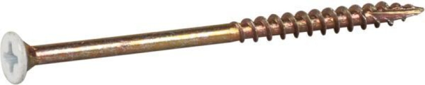 558155 Sokkelskrue 3,4 mm Ø, hvitlakkert, PH2 55 mm, 250-pakning