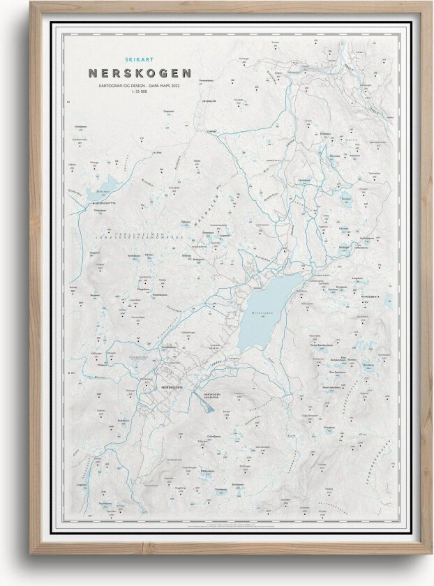 Skikart Nerskogen (50x70 Cm) - Uten Ramme