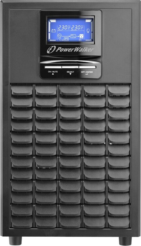 VFI 3000C LCD, Dobbeltkonvertering (Online), 3 kVA, 2400 W, Sinus, 110 V, 175 V