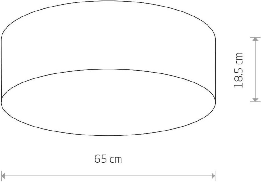 Cameron taklampe, grå, Ø 65 cm