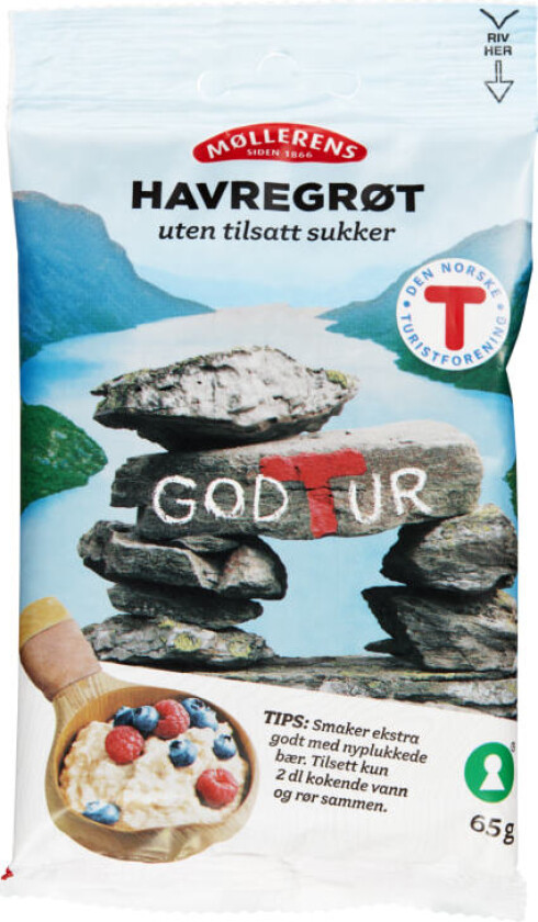 Havregrøt u/Sukker God Tur 65g