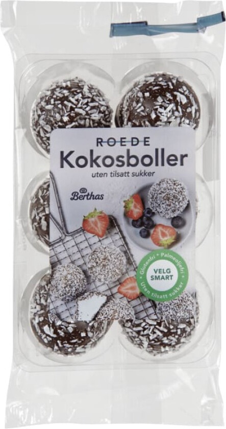 Kokosboller u/Sukker 6stk