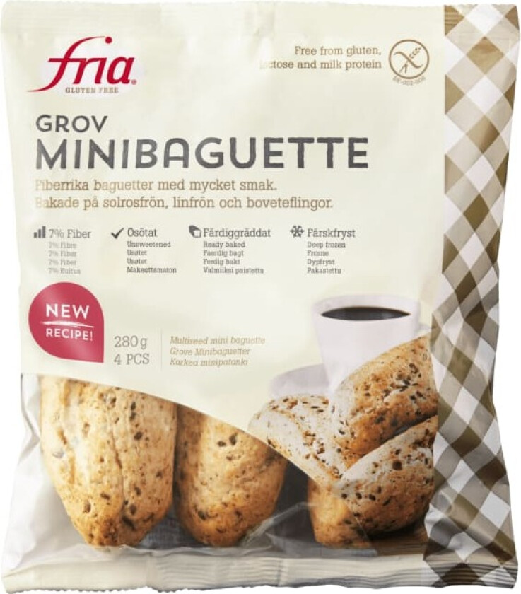 Minibaguette Grov glutenfri 280g