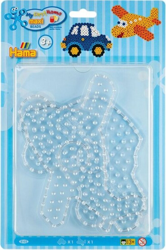 Iron on Bead Plates Maxi - Car and Airplane