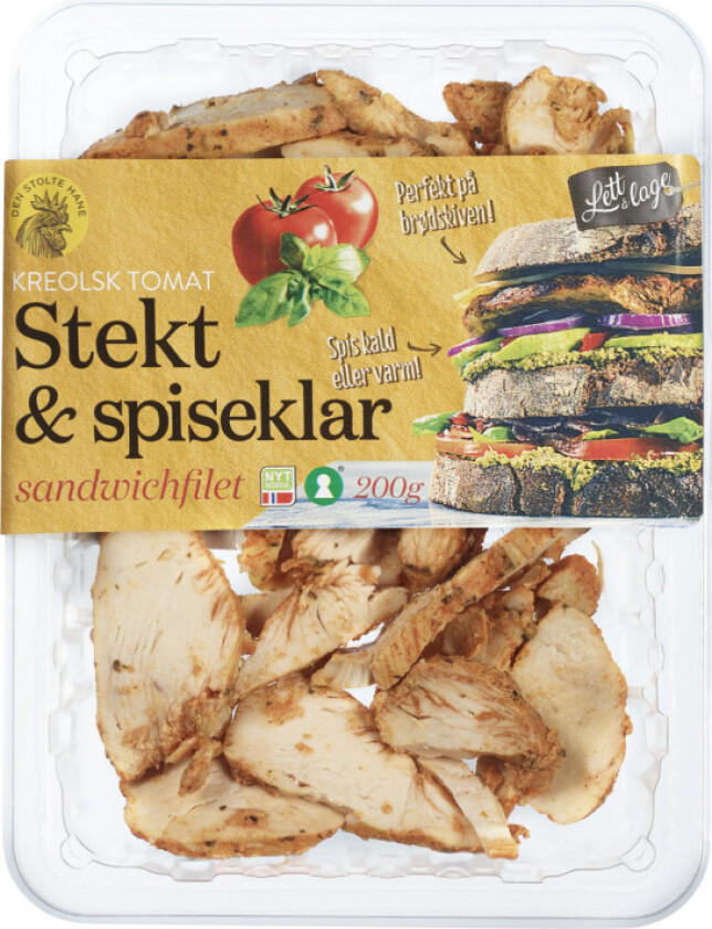 Kyllingfilet Sanwich Kreolsk Stekt 200g Dsh