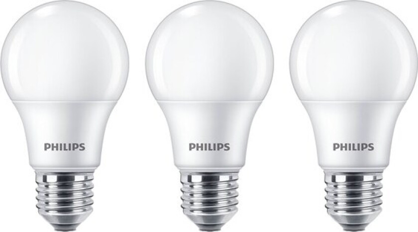 LED-lyspære Standard 8W/827 (60W) Frosted 3-pack E27