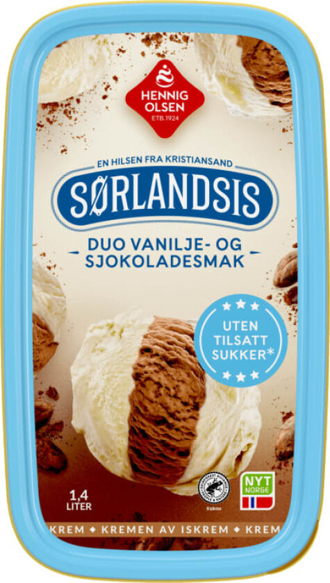 Sørlandsis Duo u/Tilsatt Sukker 1,4l