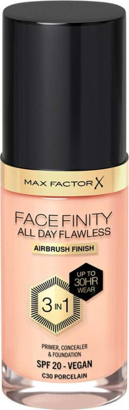 Facefinity All Day Flawless 3 In 1 Foundation 30 Porcelain