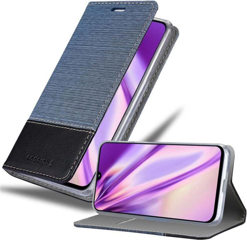 Deksel til Galaxy A40 Lommebokdeksel med magnetisk lukking, stativfunksjon og kortlomme