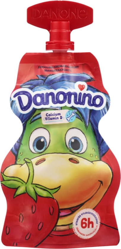 Danonino Yoghurt Jordbær Klemmepose 70g