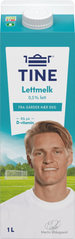 Lettmelk 0,5% 1l