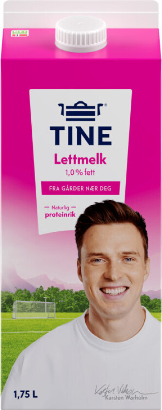 Lettmelk 1,0% 1,75l