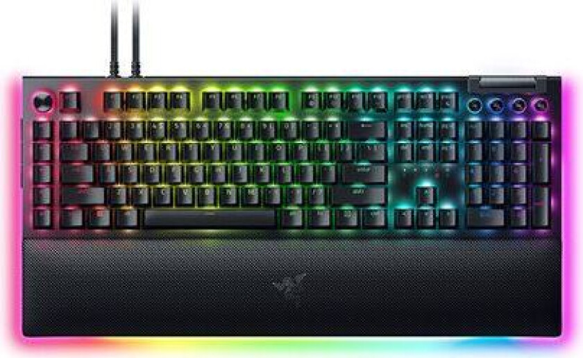 Mechanical Gaming Keyboard BlackWidow V4 Pro Gaming Keyboard RGB LED light NORD Wired Black Numeric keypad Green Switches