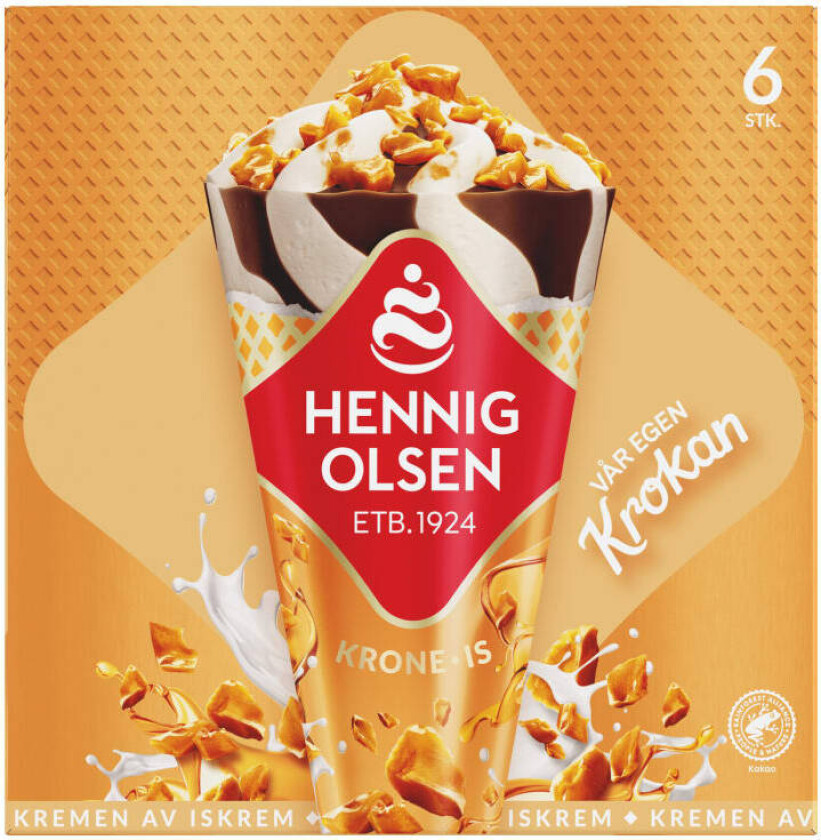 Krone-Is Krokan 6stk Hennig-Olsen Is