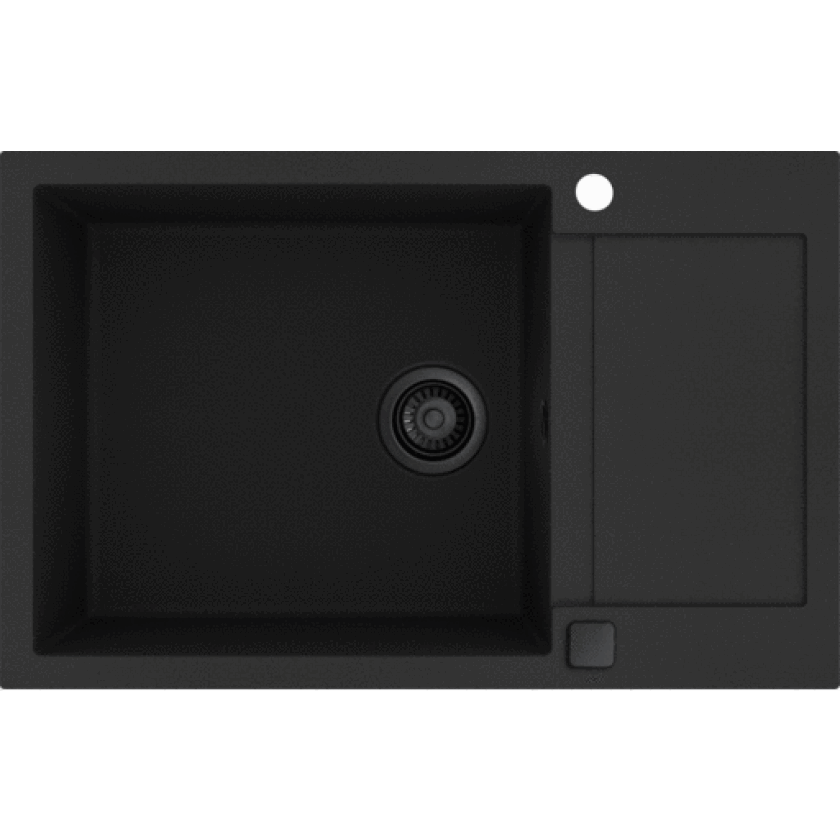 Saturn 790 kjøkkenvask, 78 x 50 cm, sort