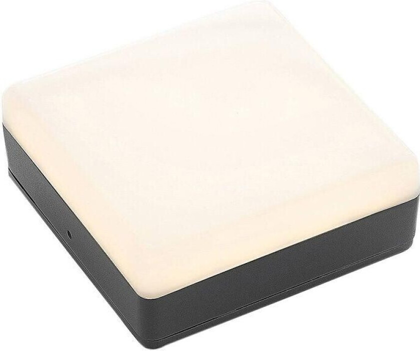 LED-taklampe Thilo, IP54, grå, 16 cm, HF-sensor