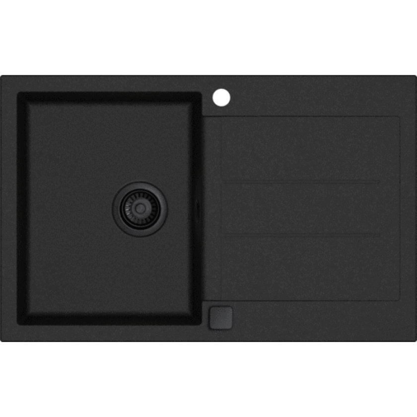 Saturn 780 kjøkkenvask, 78 x 50 cm, sort