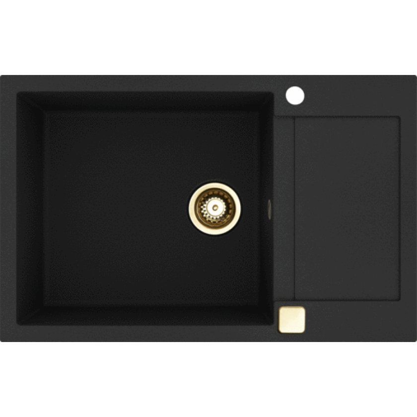 Saturn 790 kjøkkenvask, 78x50 cm, svart
