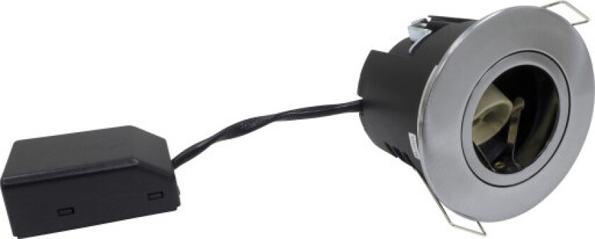 Uni Install 64 Rund Innbygningsspot GU10, Børstet alu