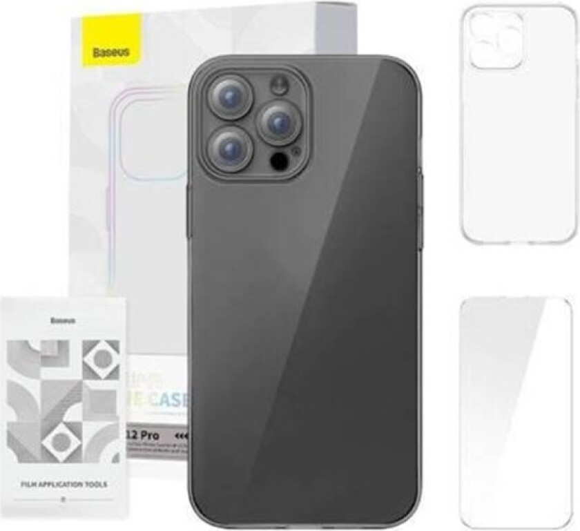 Crystal Series for iPhone 12 Pro (clear) + tempered glass + cleaning kit