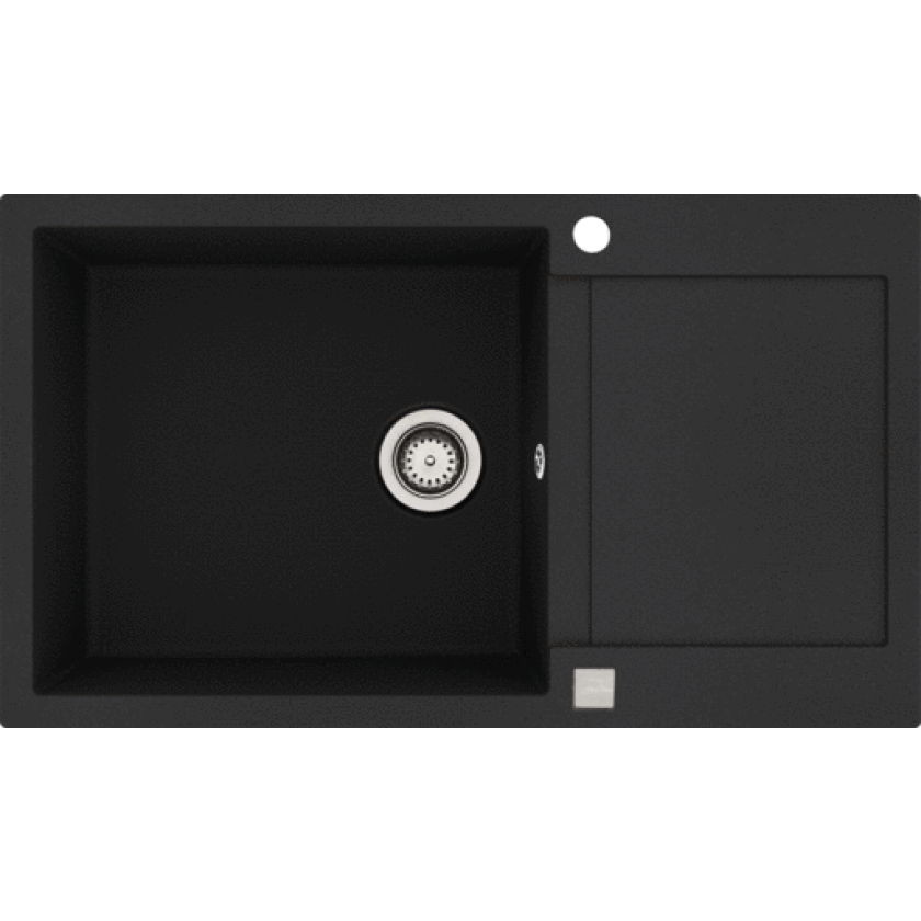 Saturn 860 kjøkkenvask, 86x50 cm, sort
