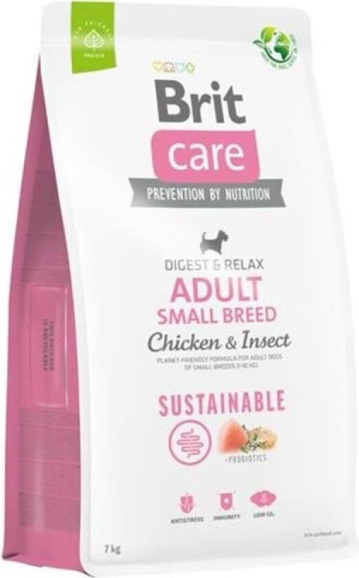 Brit Care Dog Adult Sustainable Small Breed Chicken & Insect (7 kg)
