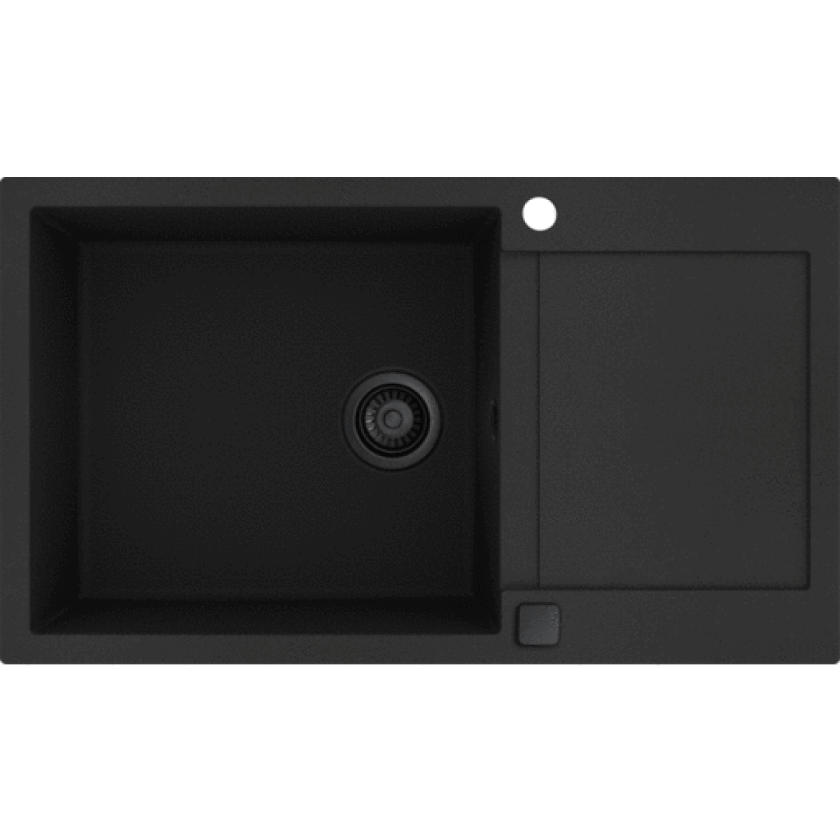 Saturn 860 kjøkkenvask, 86x50 cm, sort