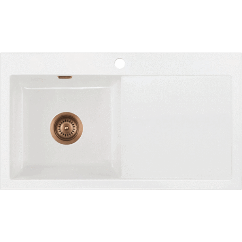 Mera 90 kjøkkenvask, 110x64 cm, hvit