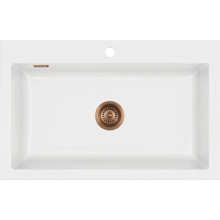 Mera 80 kjøkkenvask, 80x51 cm, matt hvit