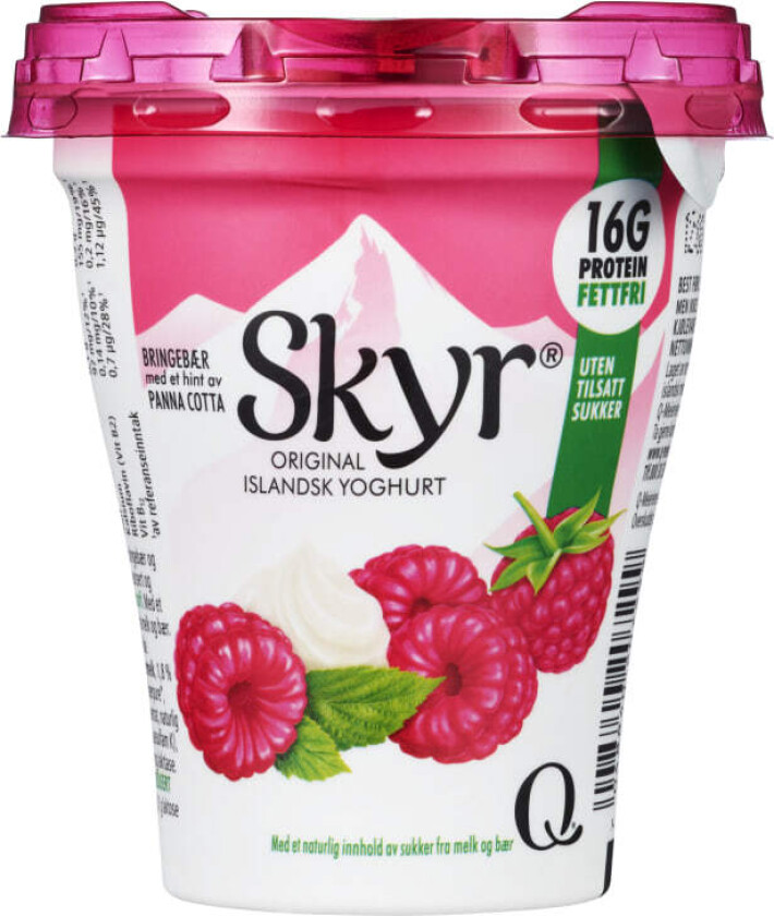 Q Skyr Bringebær Panna Cotta 160g