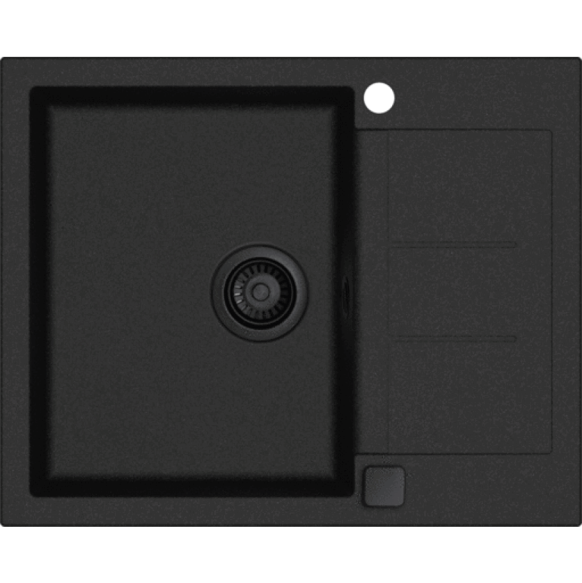 Saturn 620 kjøkkenvask, 62x50 cm, svart