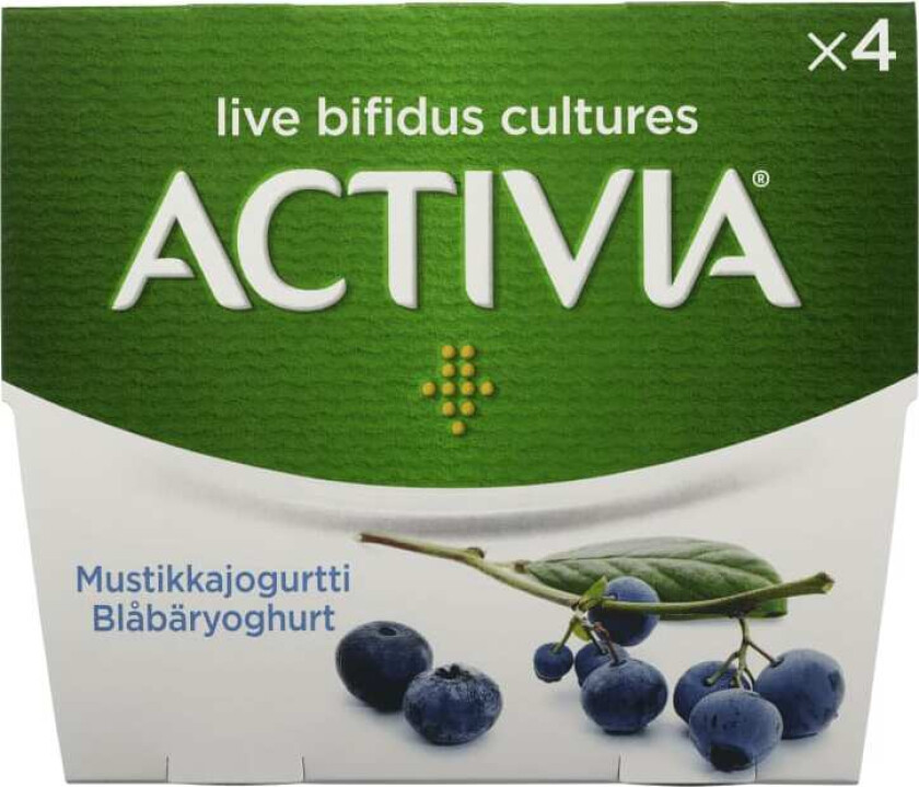 Activia Yoghurt Blåbær 4x125g