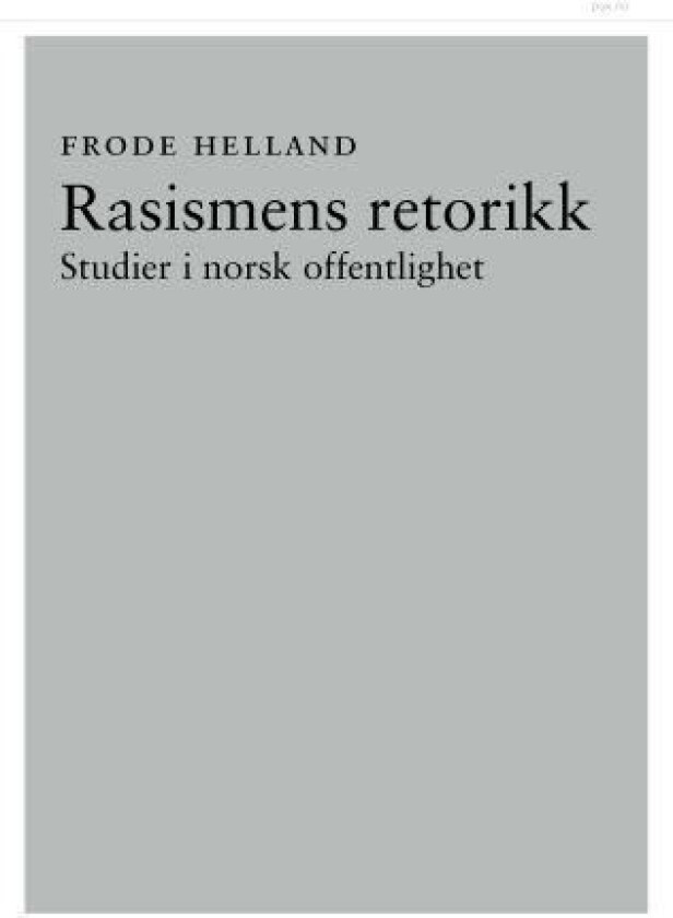 Rasismens retorikk av Frode Helland