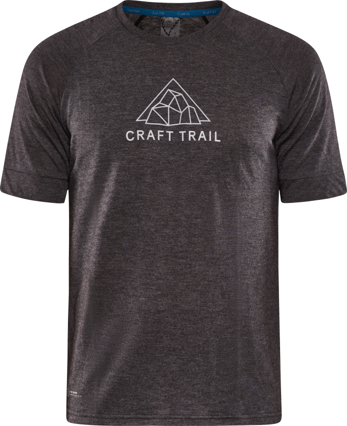 Adv Trail Wool Ss Tee Herre Black Melange L