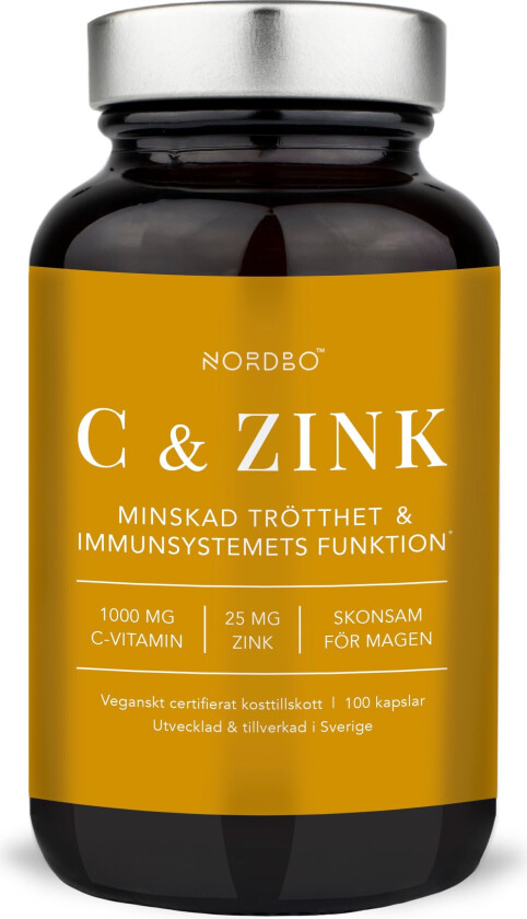 C-vitamin og Sink - 100 Kapslar